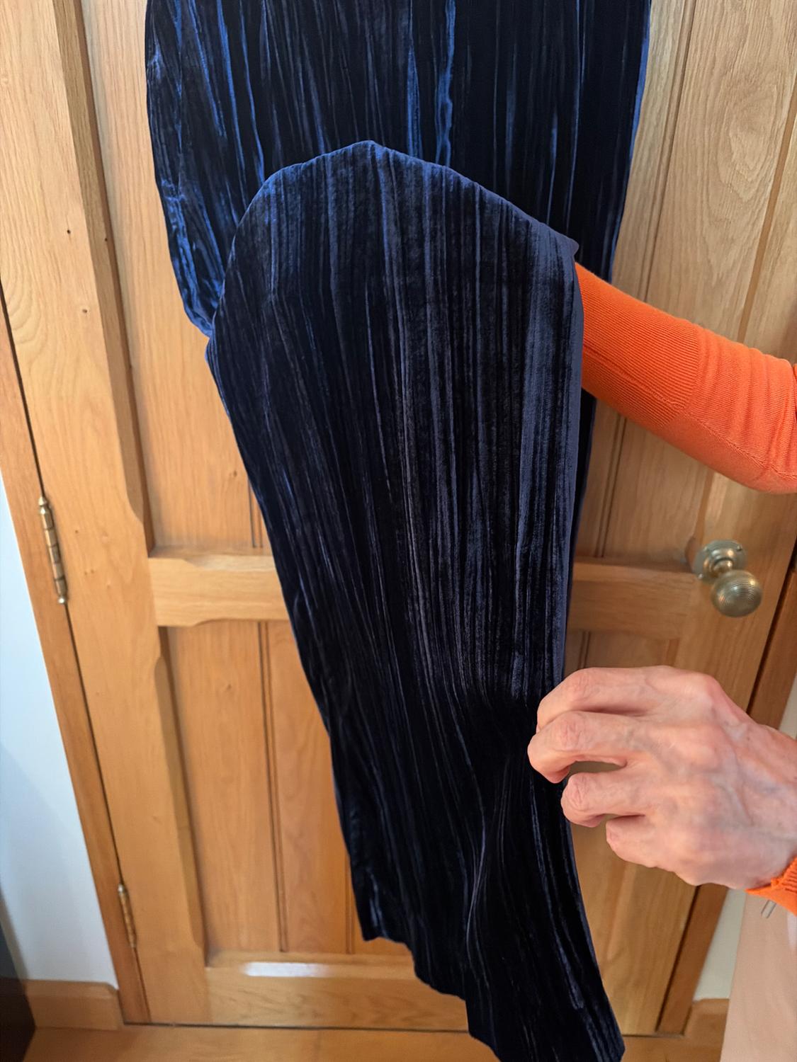 WIDE-LEG VELVET TROUSERS - Image 3