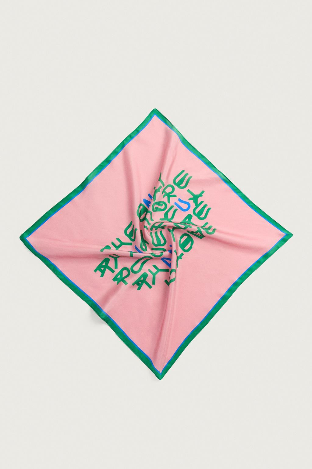100% SILK LOVE PRINT BANDANA