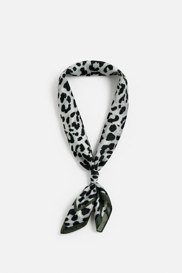 ANIMAL PRINT BANDANA - Leopard / Grey by Zara