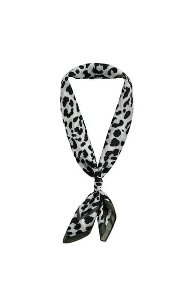 BANDANA ESTAMPADO ANIMAL - Leopardo / Gris de Zara - Imagen 0