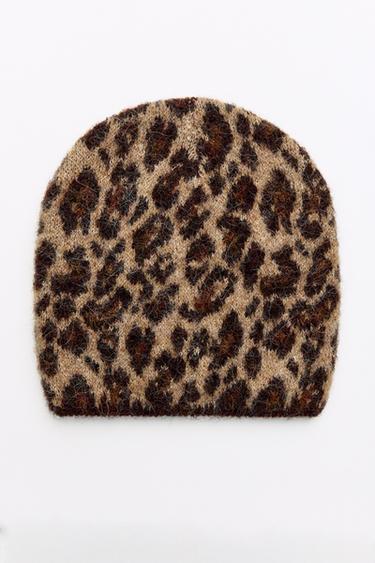 BONNET BEANIE LAINE ET ALPAGA IMPRIMÉ ANIMAL - Leopard de Zara - Image 5