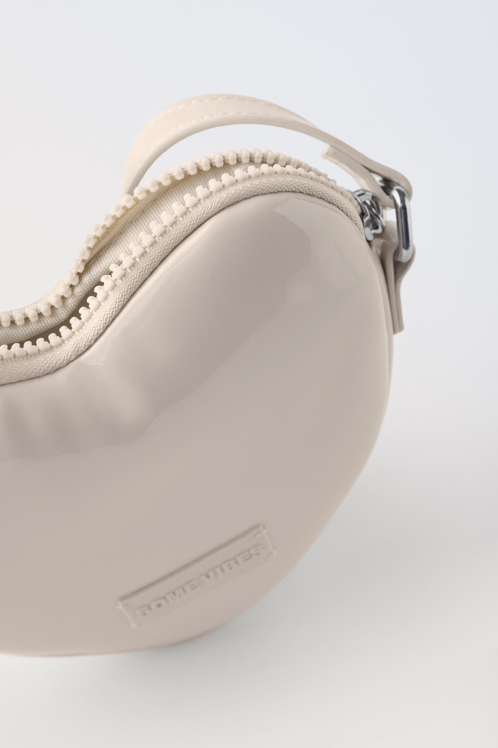 Heart shaped bag online zara