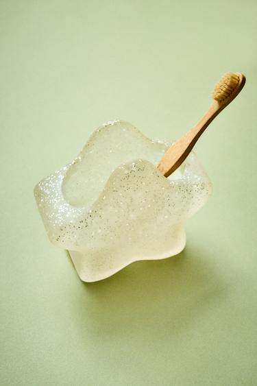 CHILDREN’S GLITTER STAR TOOTHBRUSH HOLDER - Yellow by Zara