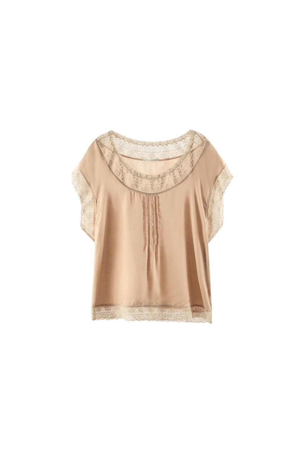PLEATED LACE TOP - image 3
