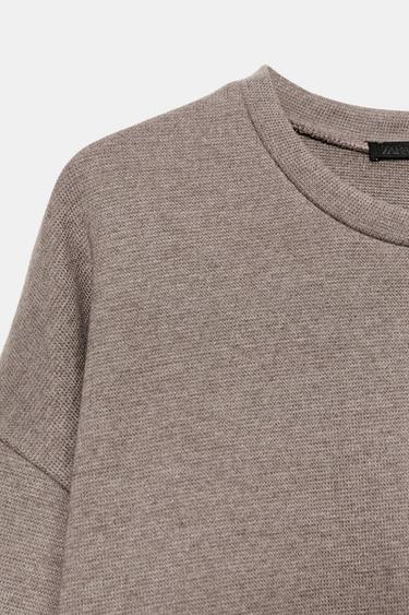 TOP SOFT À MANCHES LONGUES - Marron chiné de Zara - Image 6