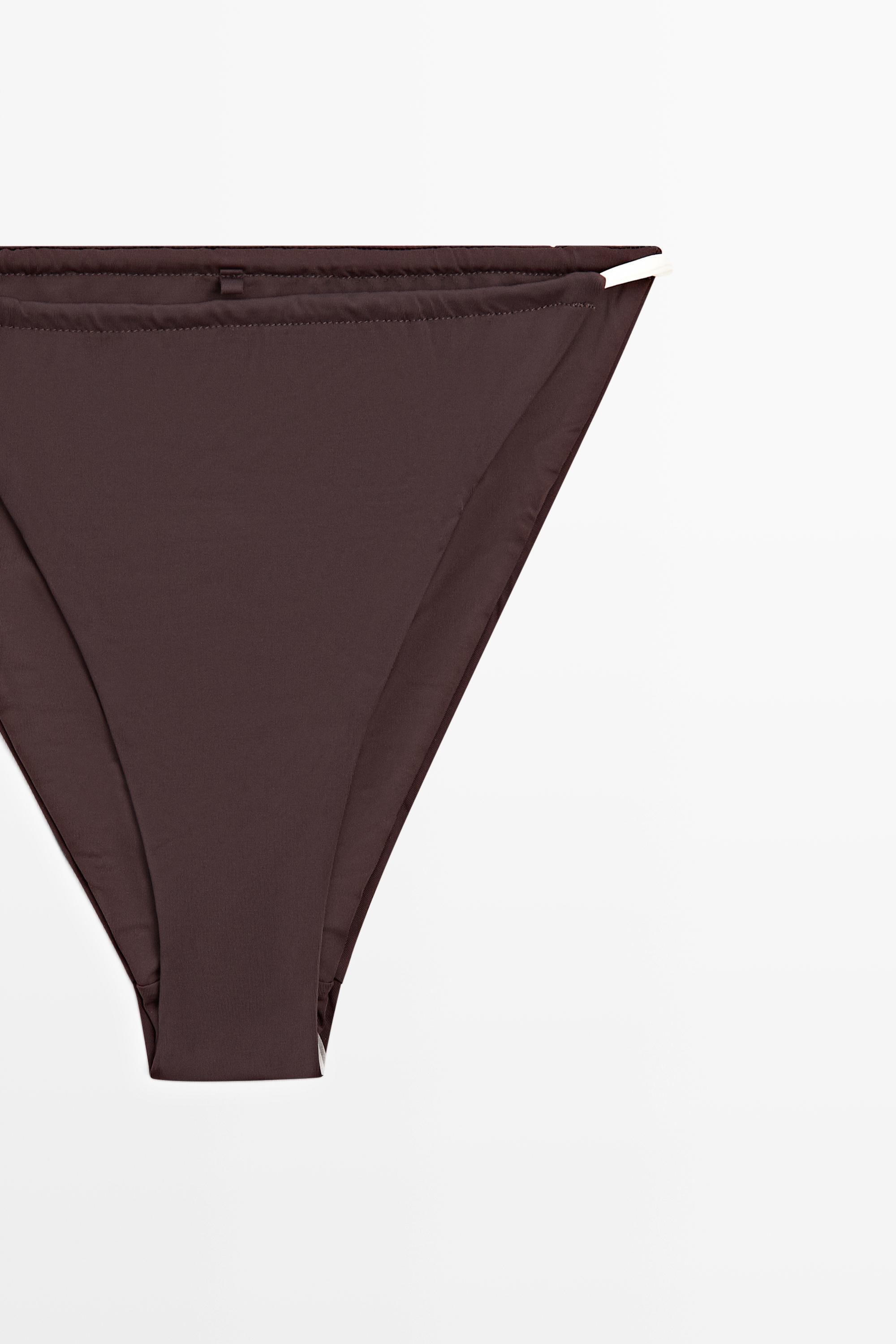 Bas de bikini à lien contrastant