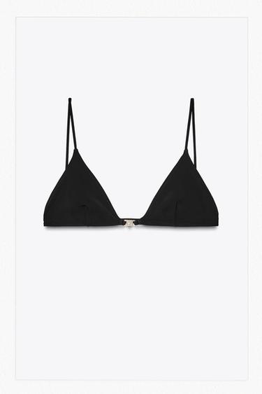 TRIANGULAR BIKINI TOP - Black by Zara