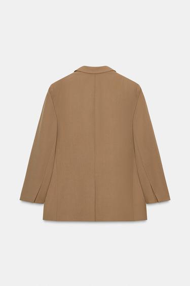 ZW COLLECTION OVERSIZE BLAZER - Caramel by Zara - Image 2