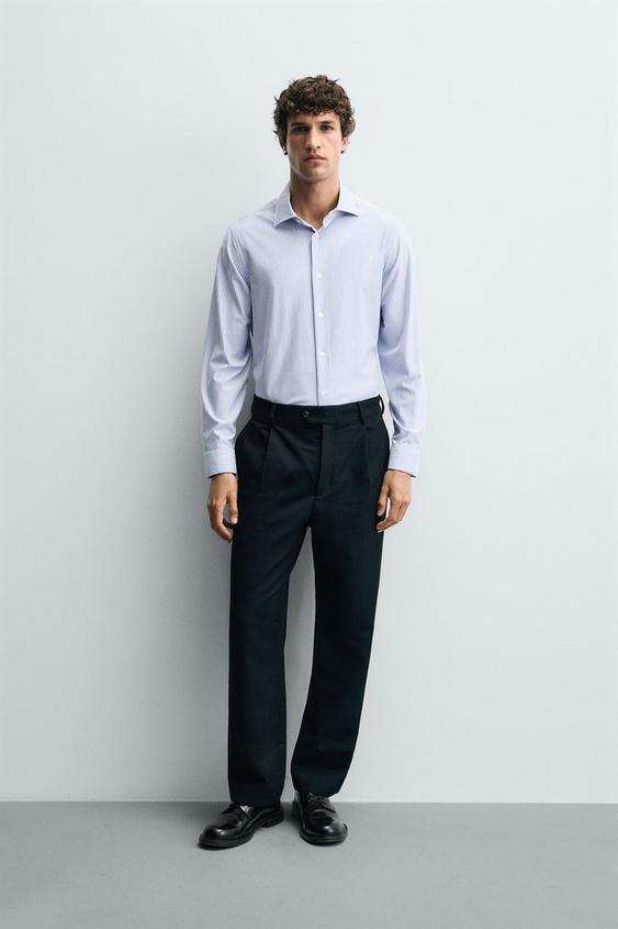 REGULAR FIT SHIRT - Blue/White by Zara - Image 0