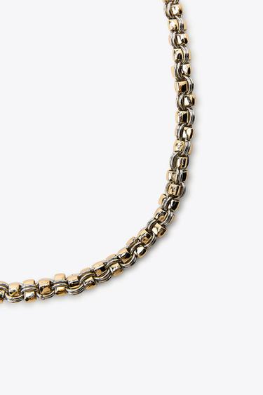 COMBINED CHAIN NECKLACE - Gold / Silver by Zara - Image 1