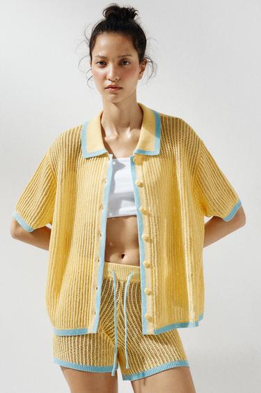 KNIT SHORTS - Light yellow by Zara - Image 1