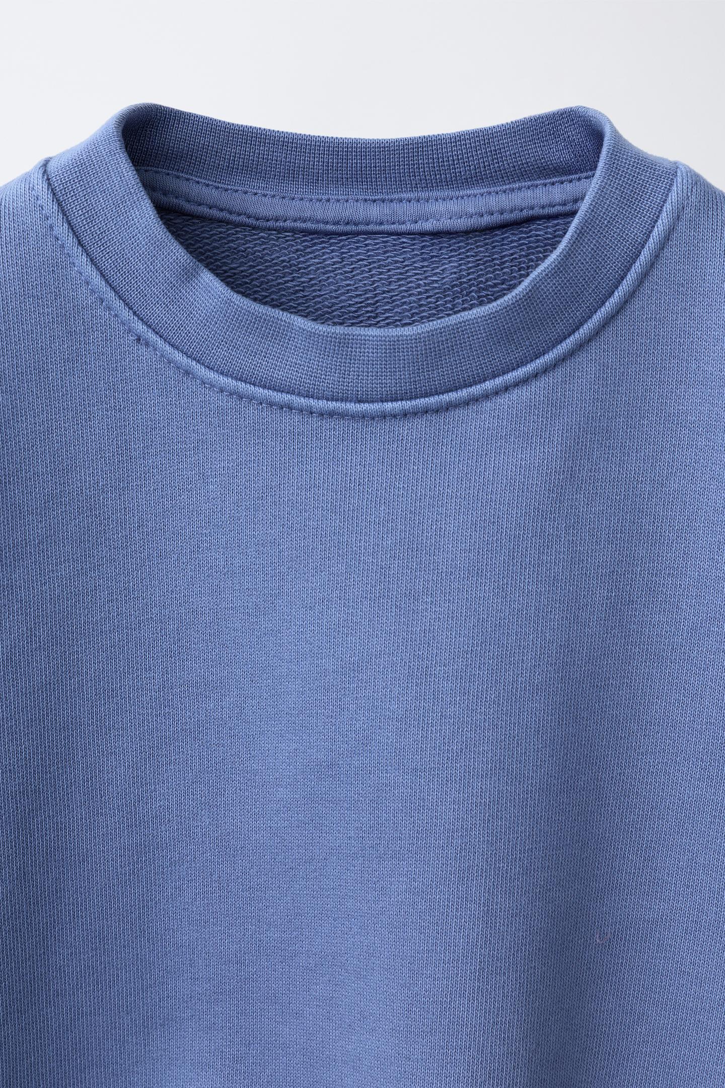 Детский свитшот Zara Solid, цвет: Голубоватый — фото 4