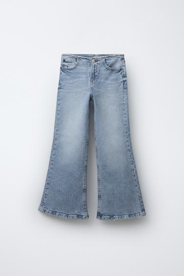 Zara FLARED JEANS - Light blue