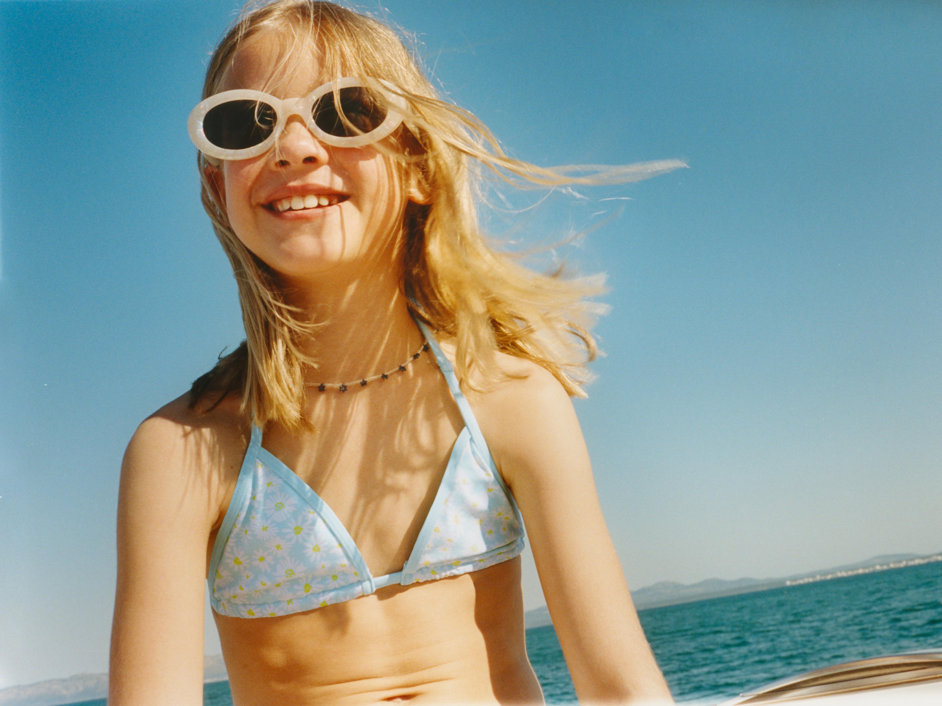 6-14 YEARS/ DAISY BIKINI — Light turquoise