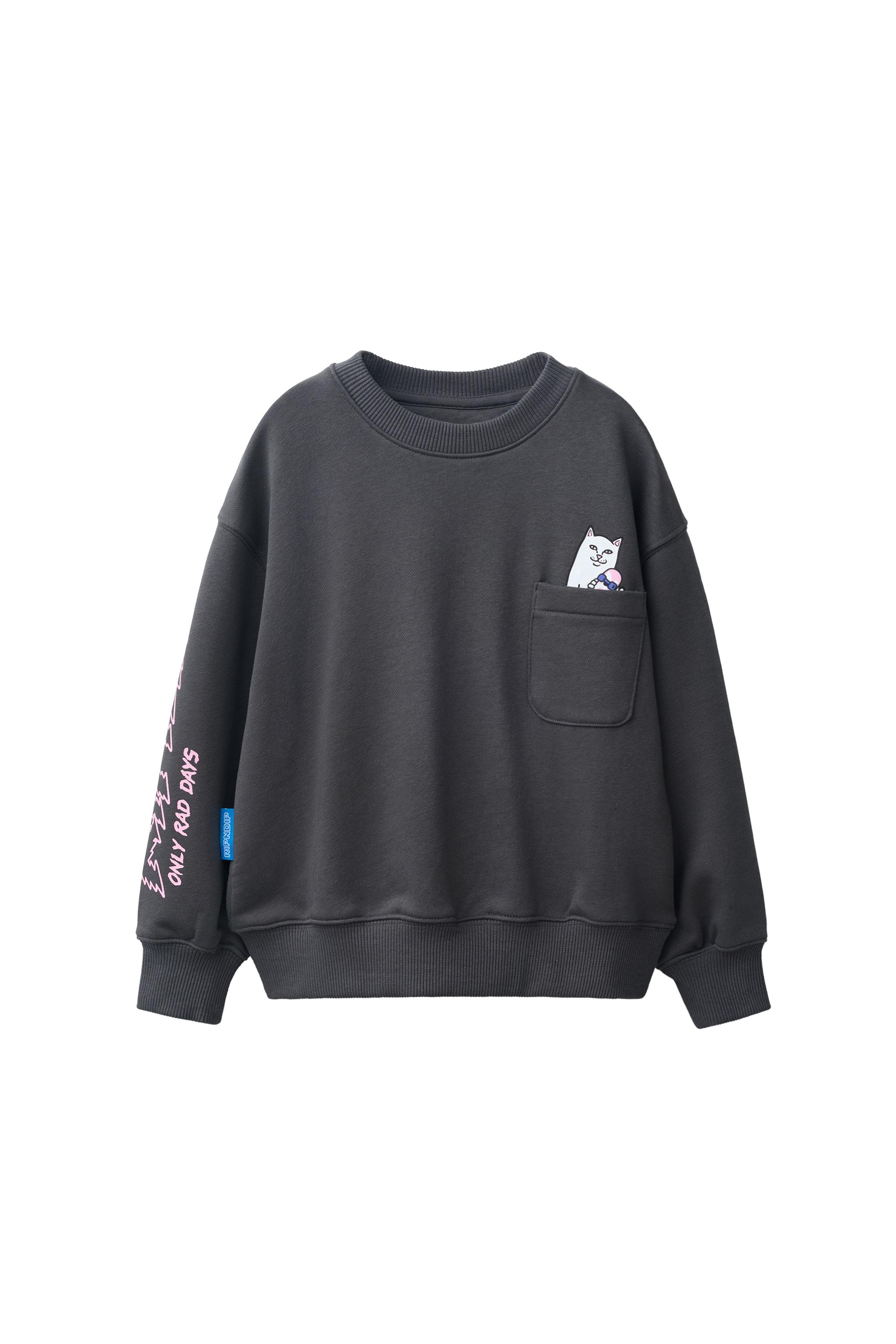 MOLETOM ESTAMPADO COM LOGO - Cinza-antracito | ZARA Brasil