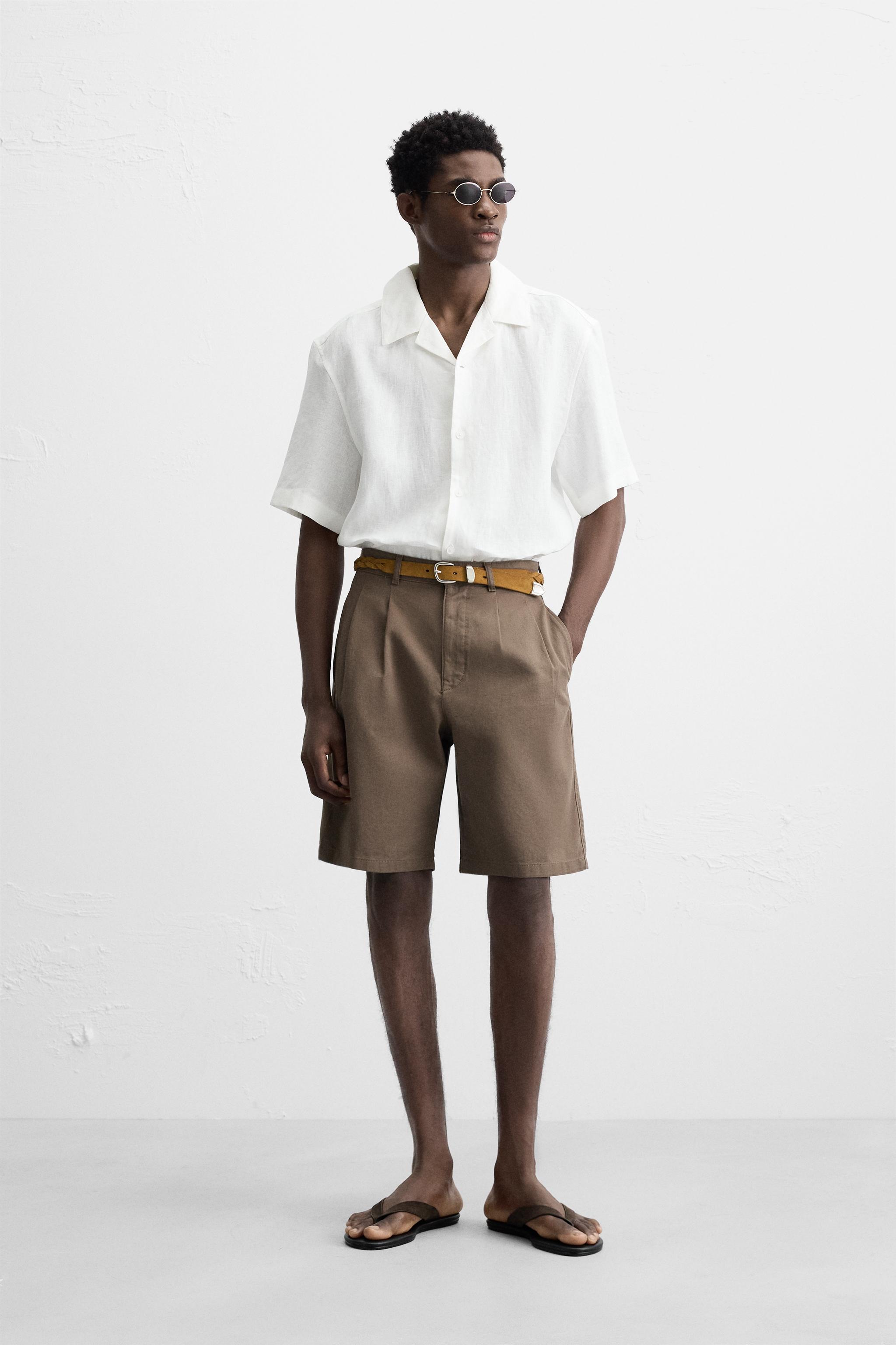 100% リネンシャツ - ホワイト | ZARA Japan / 日本