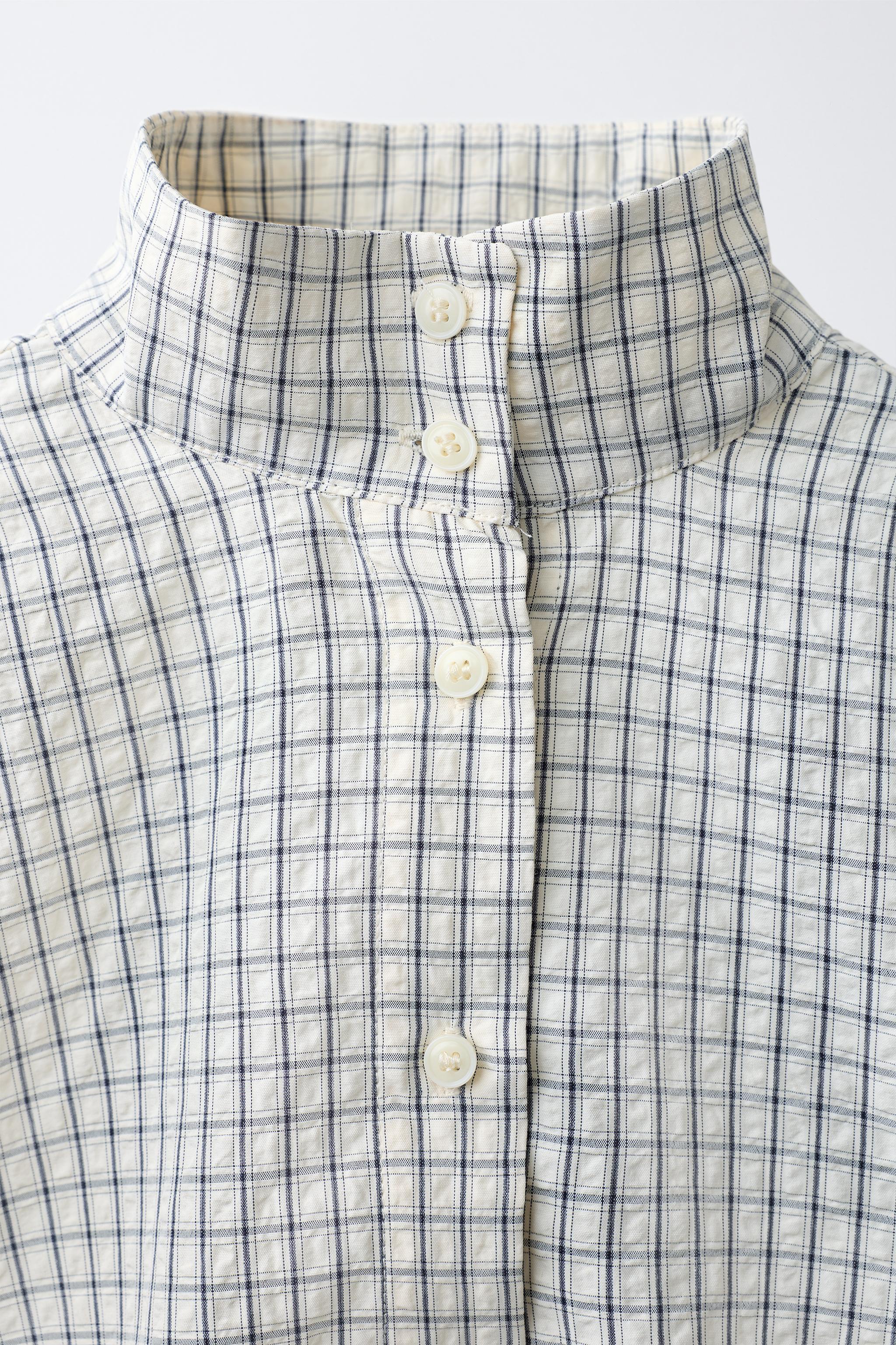 Детские рубашки Zara PLAID BALLOON SHIRT — фото 3