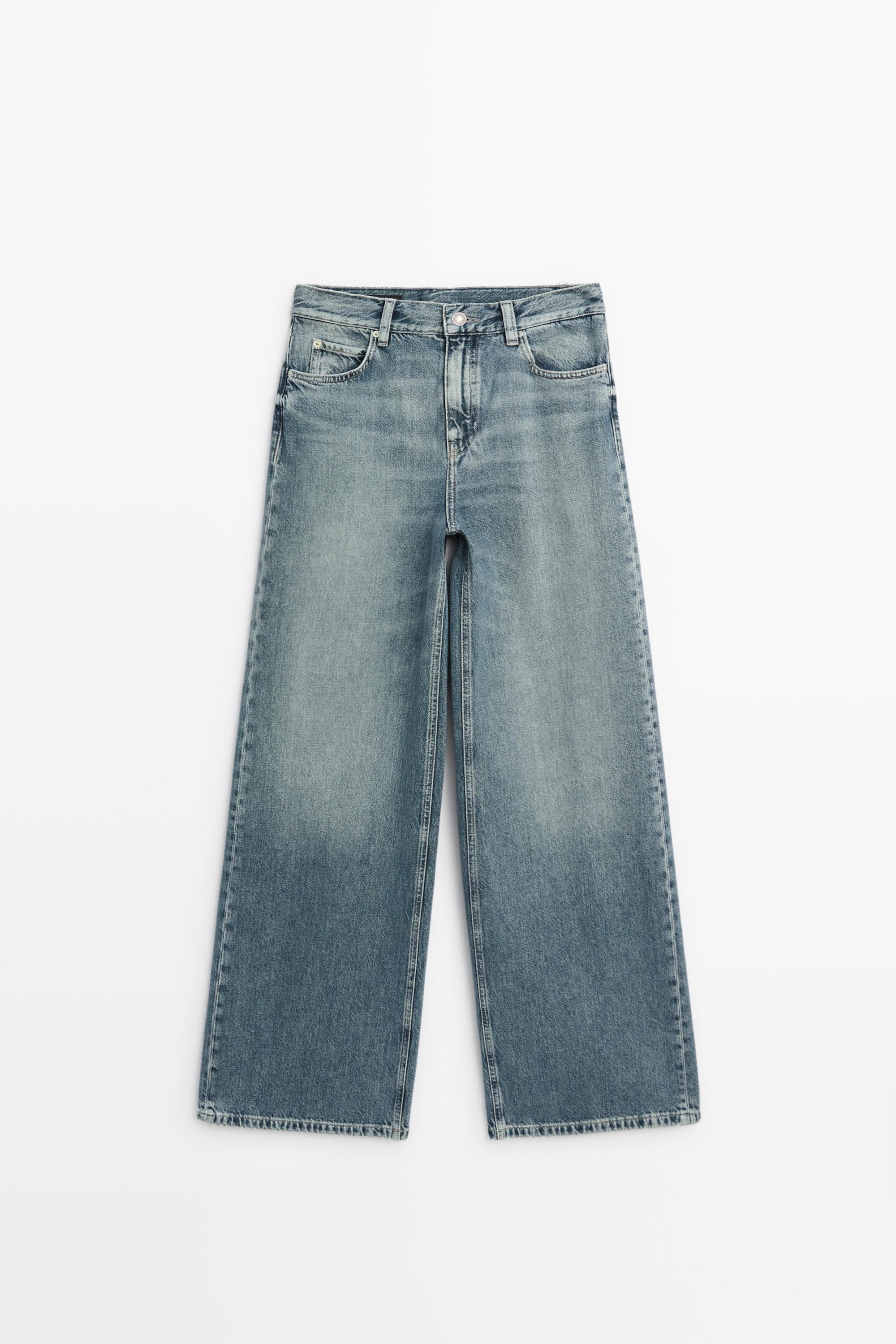 High-waist wide-leg jeans