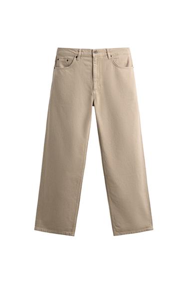 코튼-헴프 라이트 진 - Zara 그레이 베이지