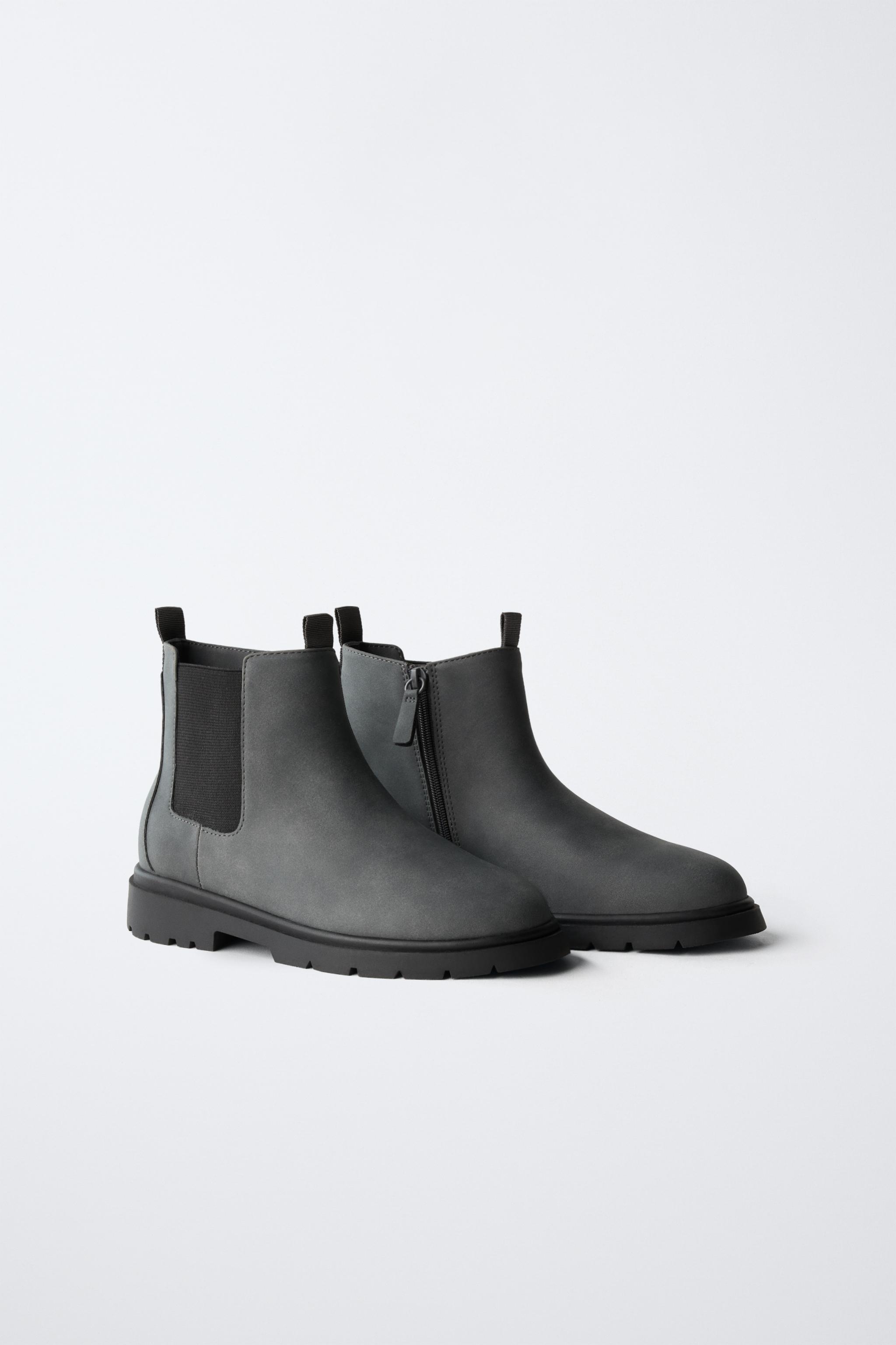 ATARU STRETCH ANKLE BOOTS - Gray | ZARA United States