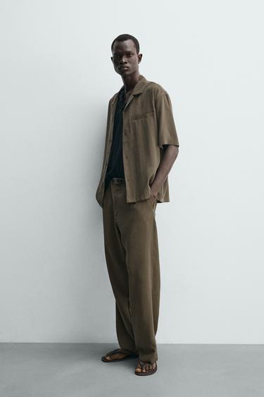 CHEMISE FLUIDE COUPE DÉCONTRACTÉE - Marron / Taupe de Zara - Image 3