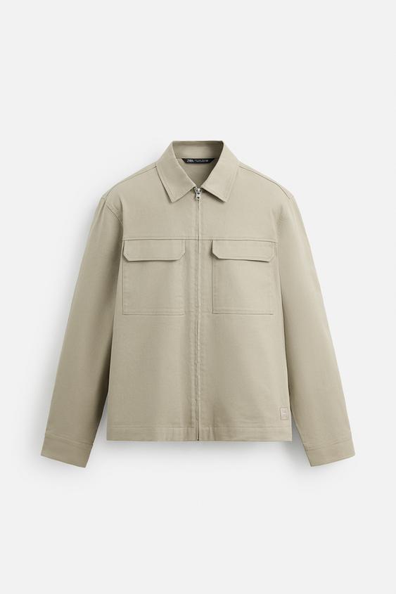 Zara Mantel GrÃ¼n Herren Hemdjacke Beige Zara