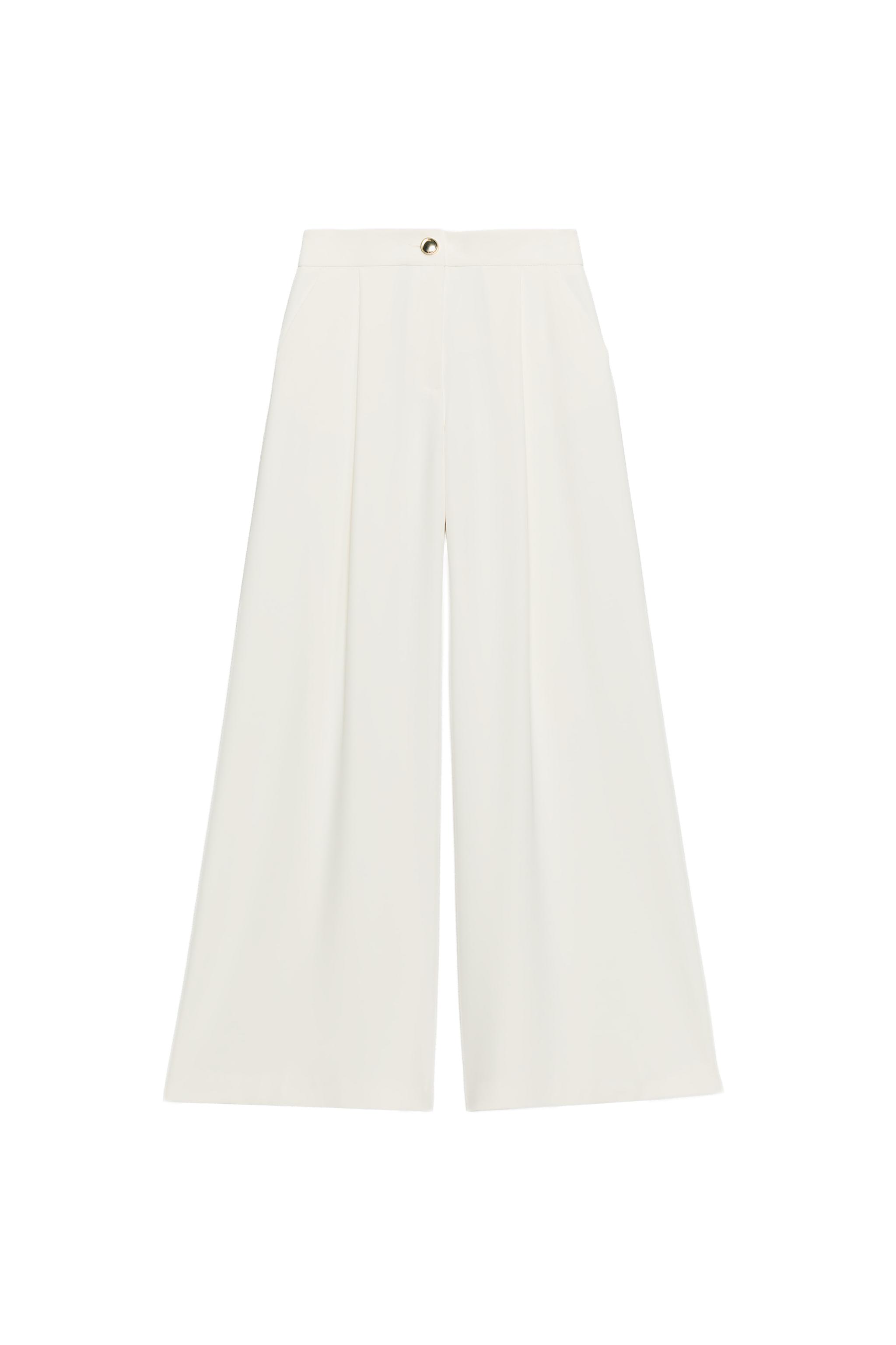 PANTALÓN PALAZZO BOTÓN DORADO