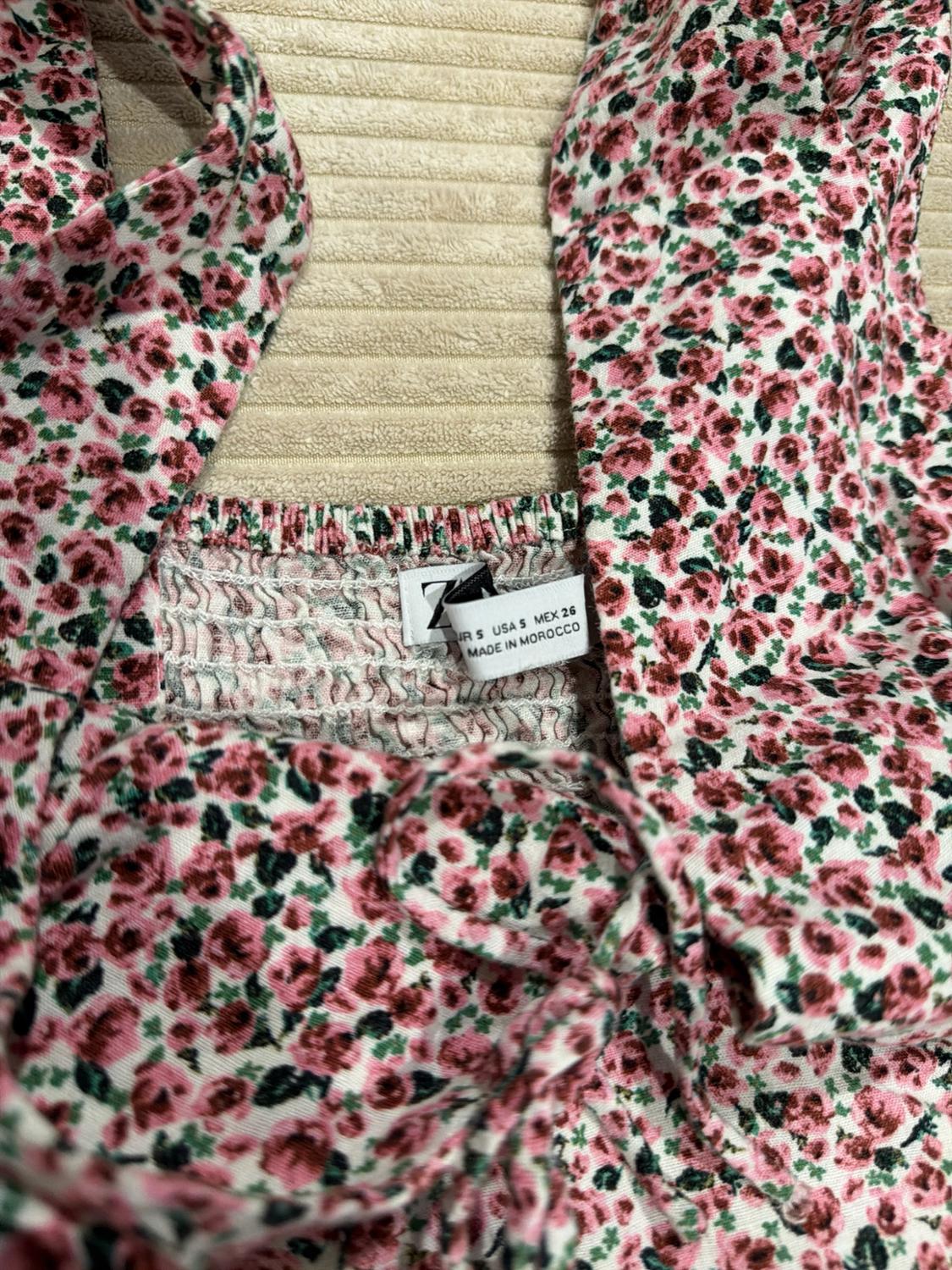 LINEN BLEND PRINT DRESS - Image 3