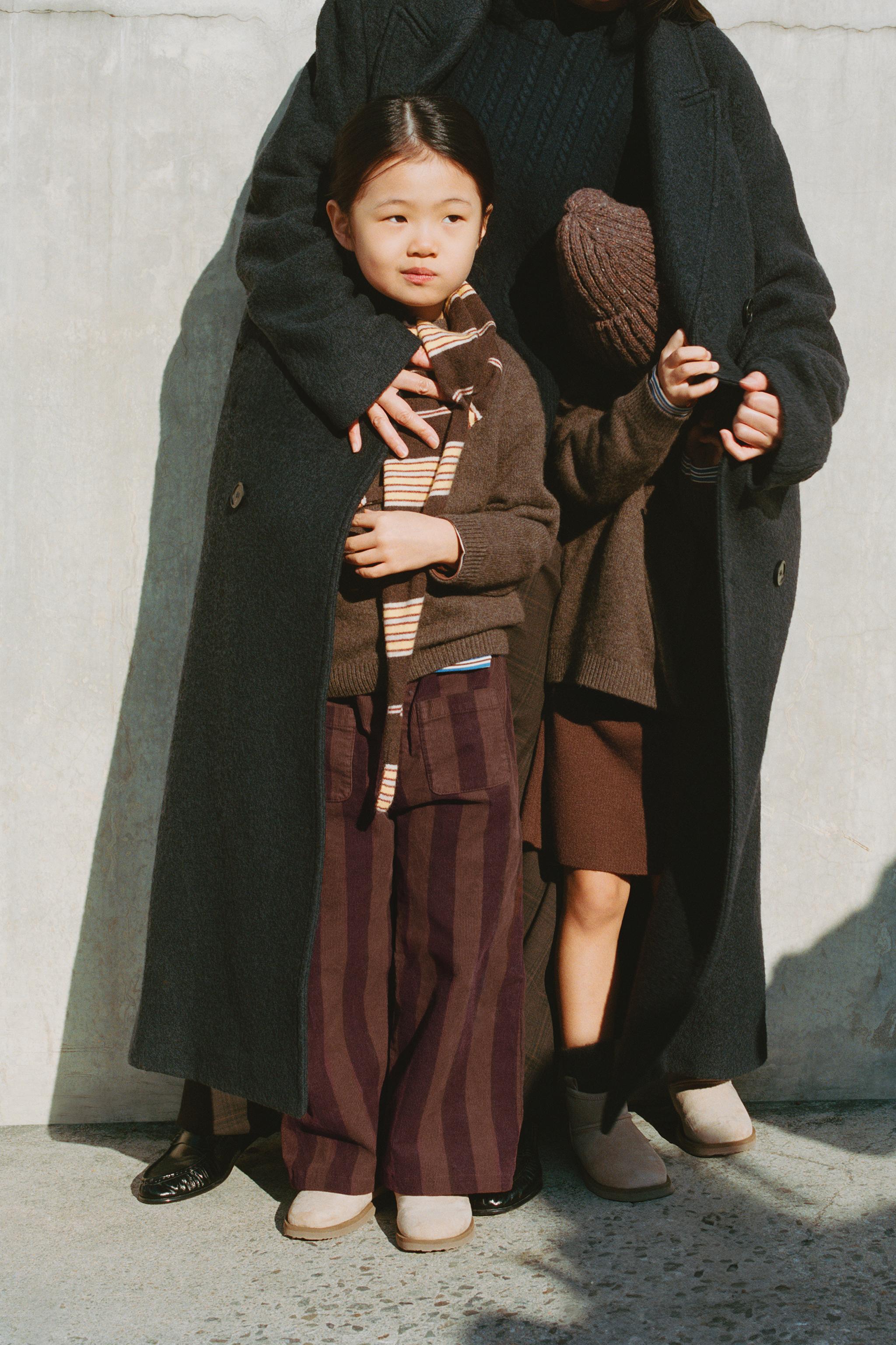 STRIPED FINE WALED CORDUROY PANTS