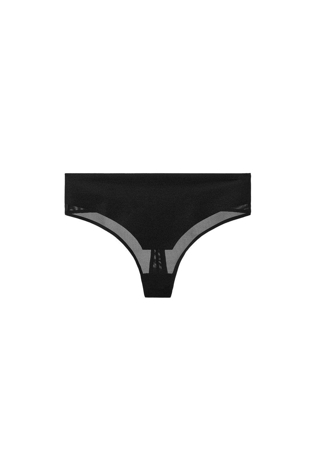 WIDE WAIST POLYAMIDE BLEND THONG - image 3