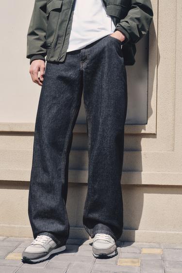 Zara 寬鬆版牛仔褲 - 靛青色