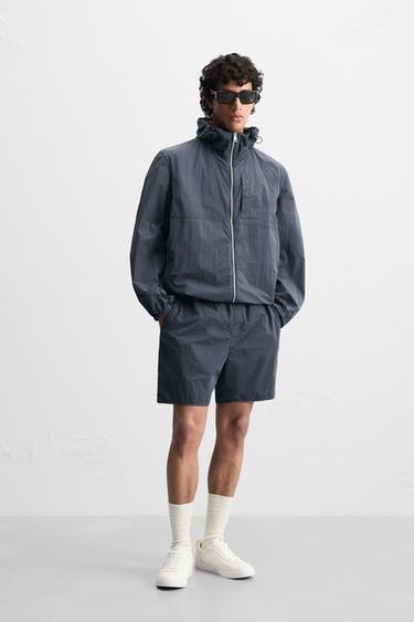 TECHNICAL HOODED JACKET - Light indigo by Zara - Image 0