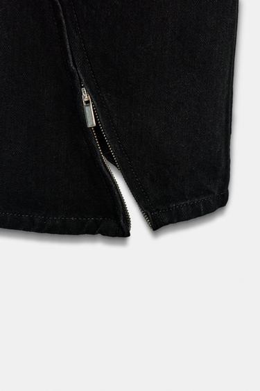 JEANS TRF BAGGY À ZIPS - Noir de Zara - Image 7