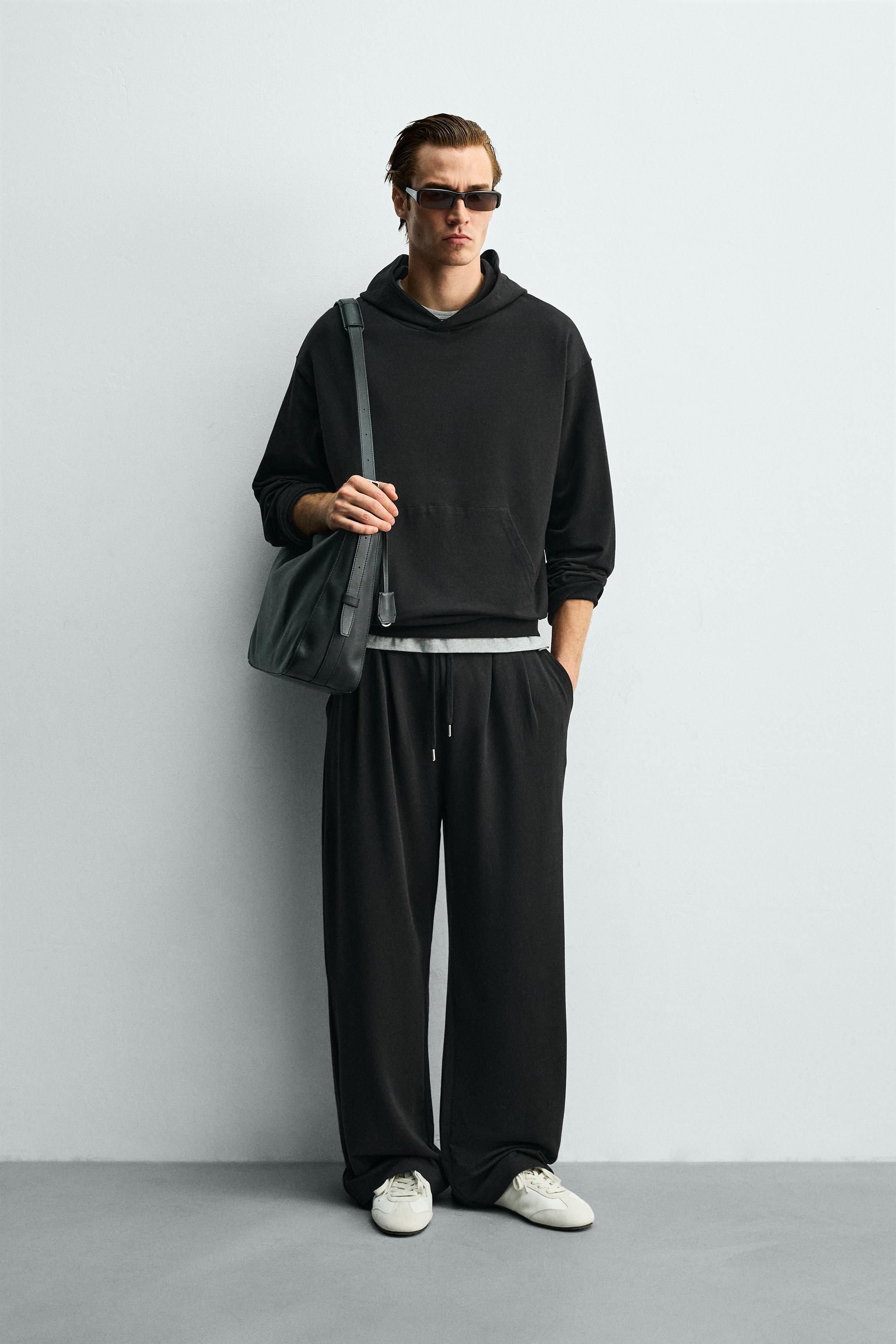 SOFT HOODIE - Black | ZARA Saudi Arabia