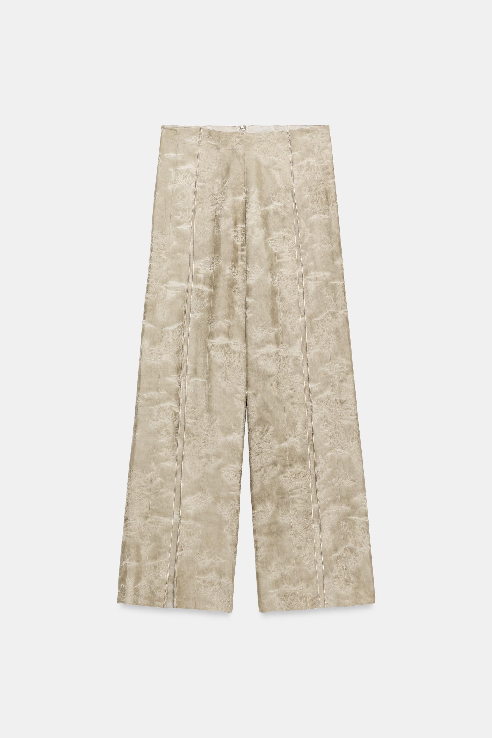 ZW COLLECTION JACQUARD WIDE LEG PANTS