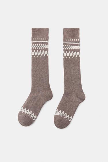 CHAUSSETTES COLLECTION SKI - Vison clair de Zara