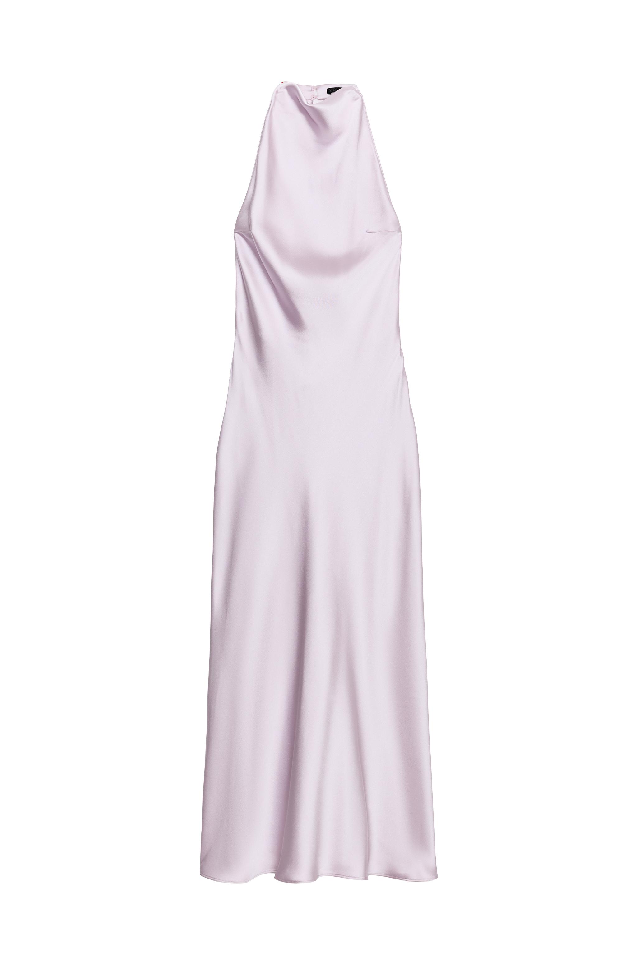 SATIN HALTER DRESS - Lilac | ZARA United States