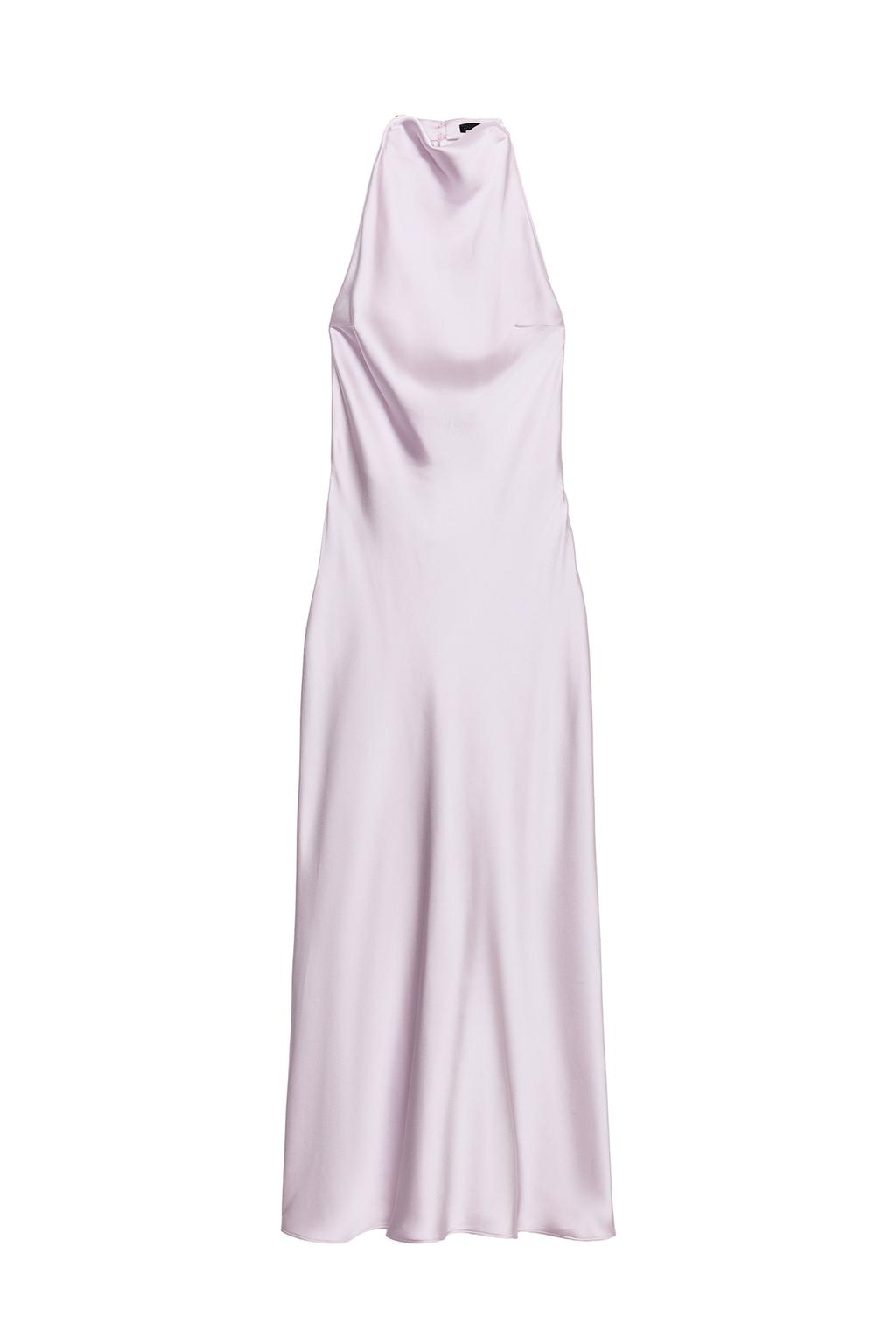 SATIN HALTER DRESS - image 3