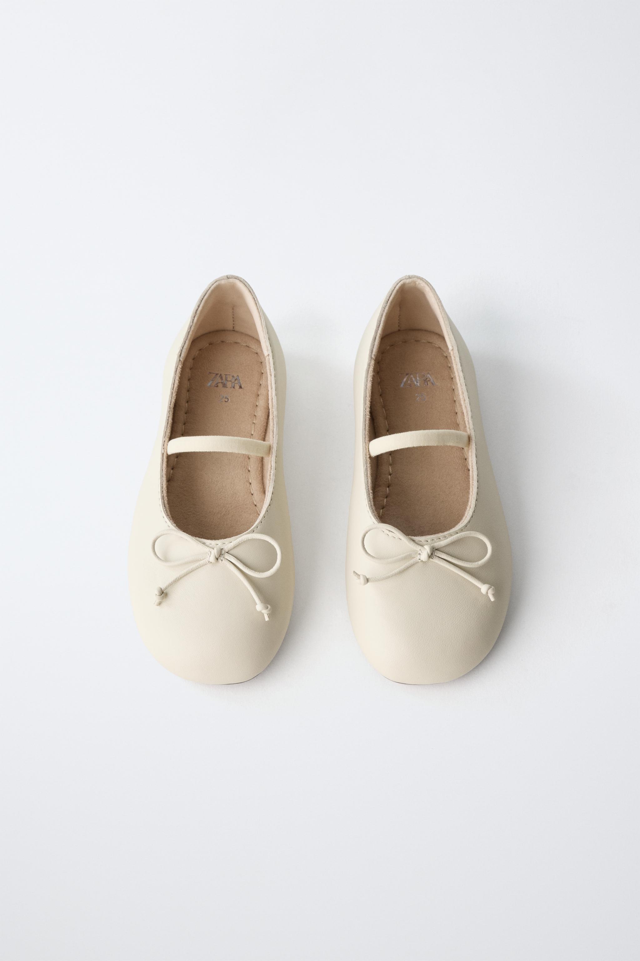 BALLERINES EN CUIR À NŒUD