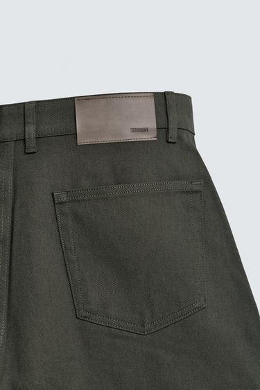 BARREL FIT TROUSERS - ecru/khaki by Zara - Image 8