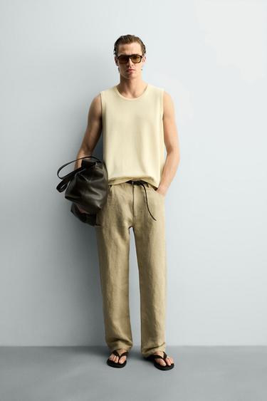 CHALECO PUNTO ESTRUCTURA - Beige claro de Zara - Imagen 0