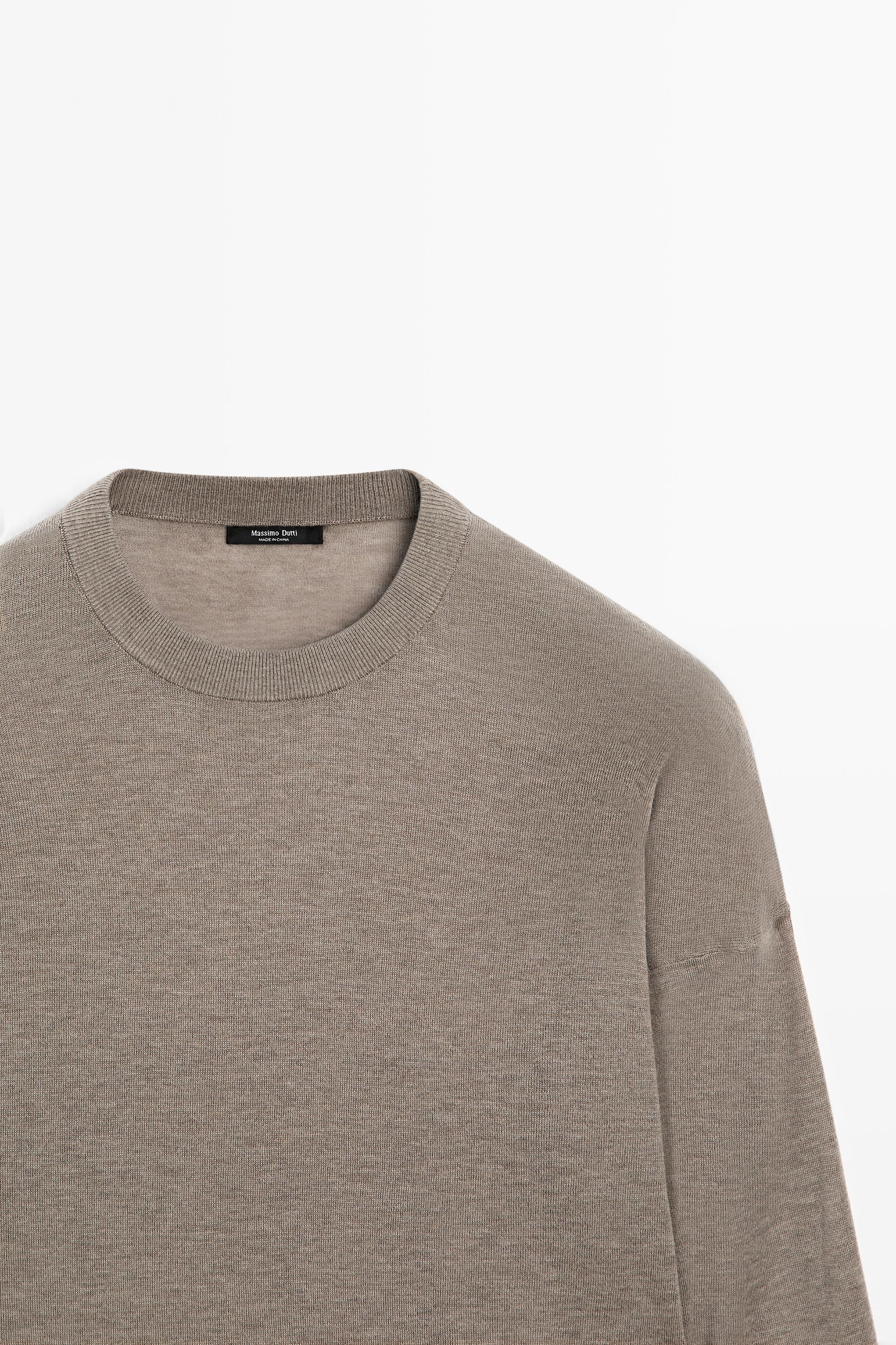 Oversize wool blend knit sweater