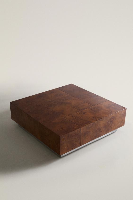 Zara POPLAR ROOT WOOD COFFEE TABLE - Khaki - Image 0