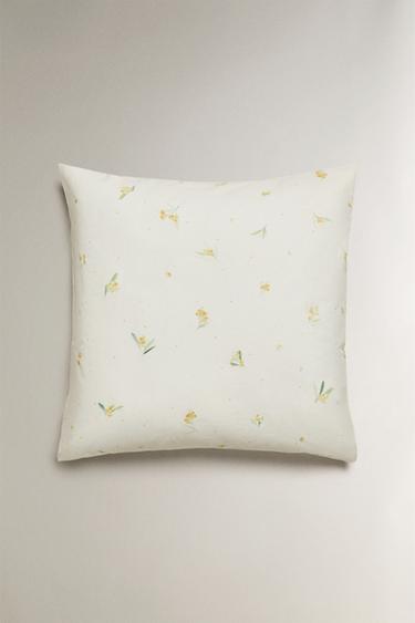 TAIE D’OREILLER LIN ET COTON MIMOSAS - Blanc cassé de Zara - Image 1