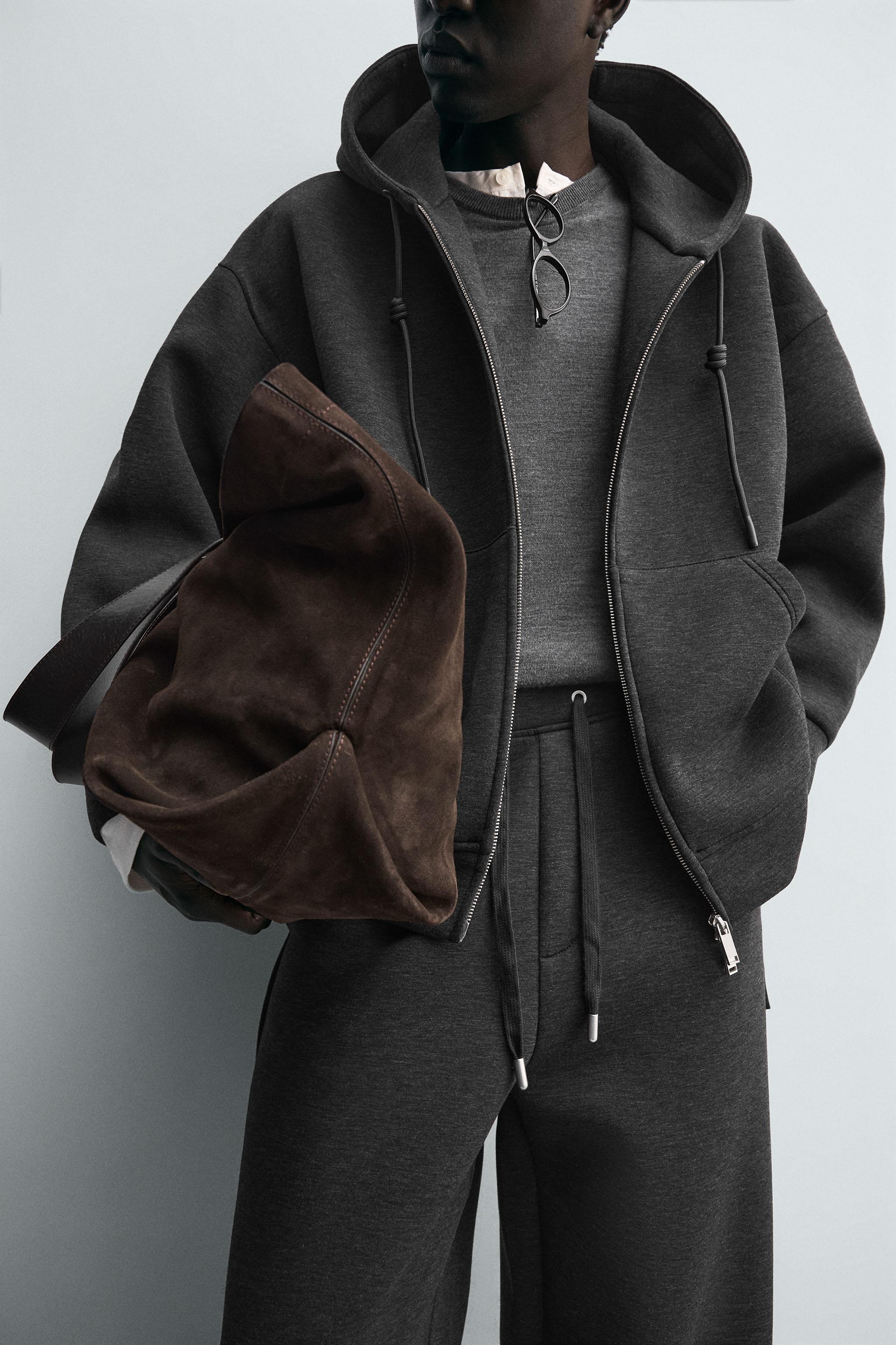 PANTALON EFFET NÉOPRÈNE COUPE LARGE