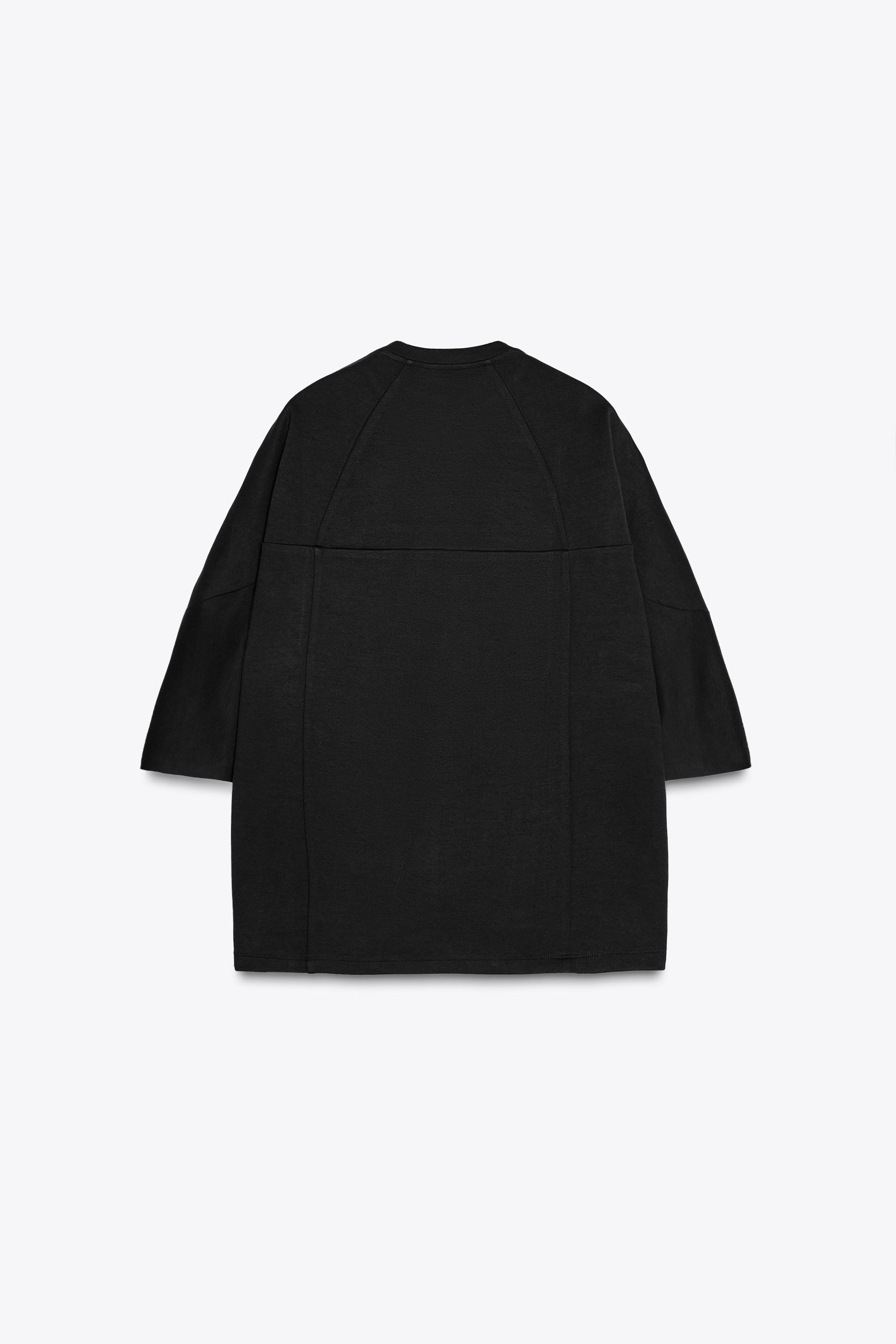 【ZARA】インターロックTシャツ 3641/310/800 INTERLOCK T-SHIRT - Black | ZARA United States