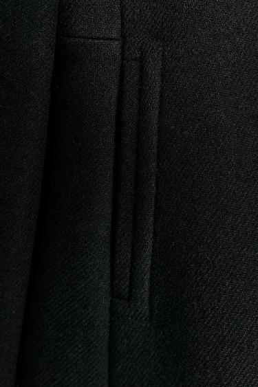MANTEAU CROISÉ AVEC LAINE - Noir de Zara - Image 8