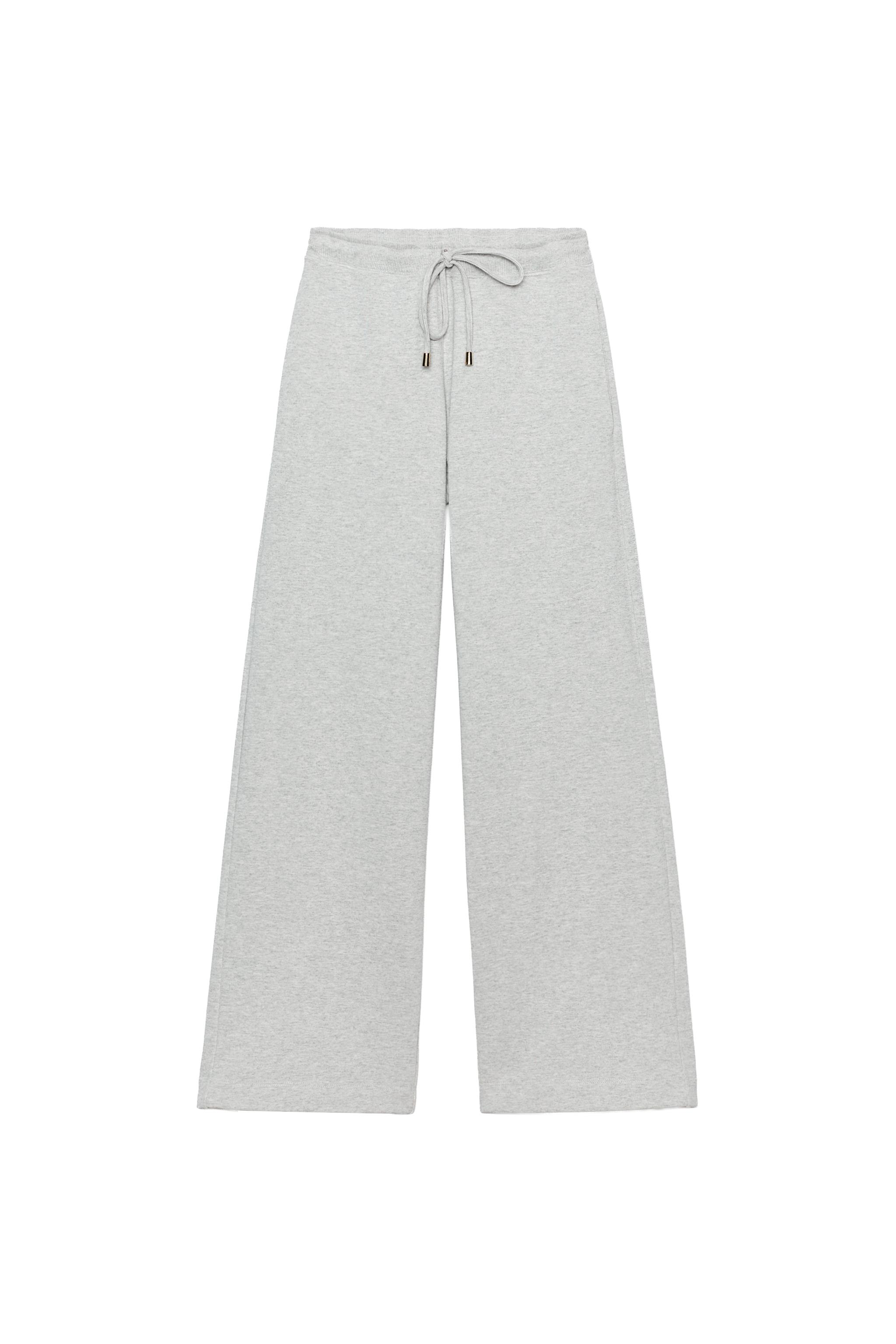 WIDE-LEG FLEECE TROUSERS