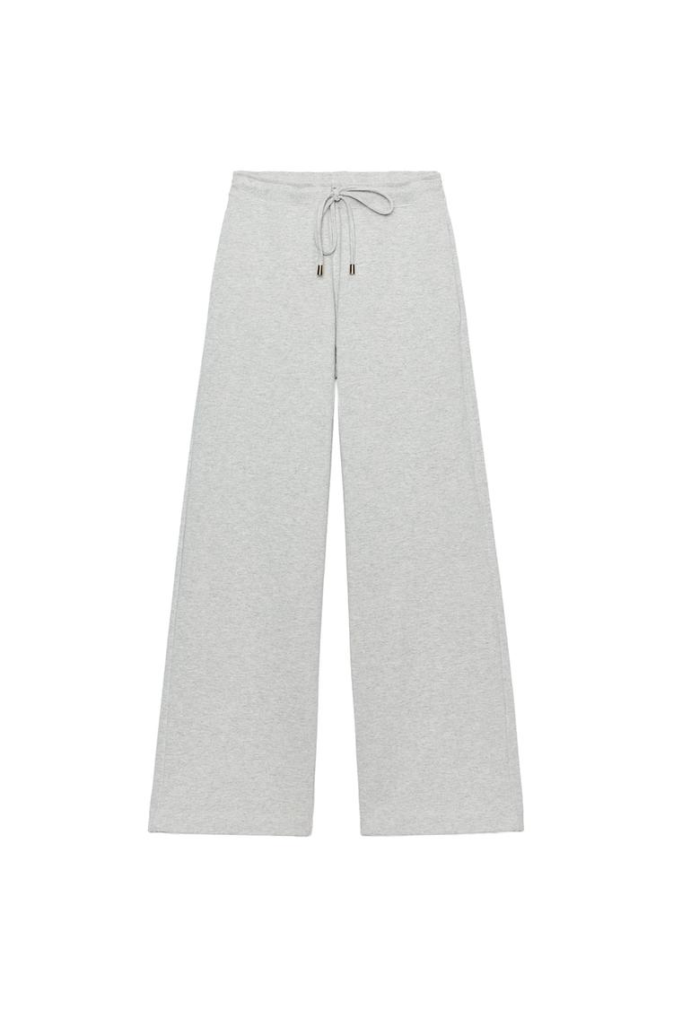 WIDE-LEG PLUSH TROUSERS