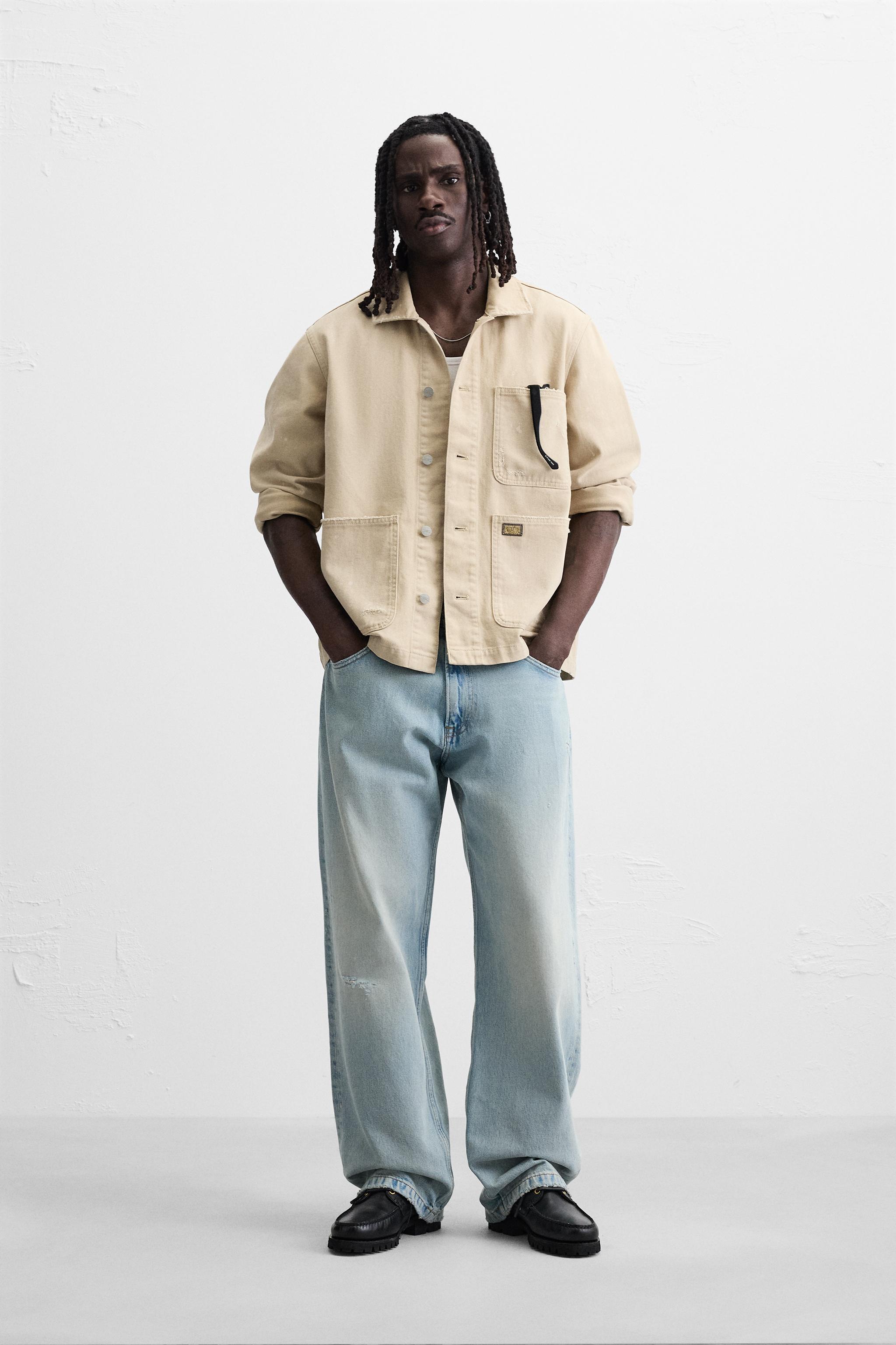 SPLATTERED WASHED JACKET - Ecru | ZARA United States